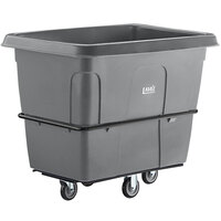 Lavex Industrial 16 Cubic Foot Gray Leakproof Cube Truck (1000 lb. Capacity)