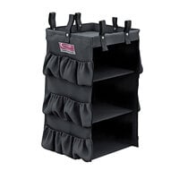 Suncast HKCBAG03D Black 3-Sided Hanging Bag with Shelves for Cleaning Carts