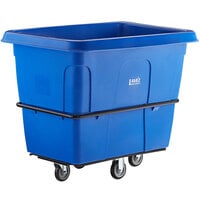 Lavex Industrial 16 Cubic Foot Blue Leakproof Cube Truck (1000 lb. Capacity)