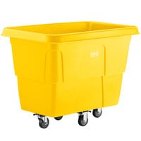 Lavex Industrial 12 Cubic Foot Yellow Cube Truck (600 lb. Capacity)