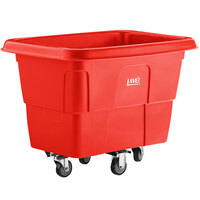 Lavex Industrial 8 Cubic Foot Red Cube Truck (500 lb. Capacity)