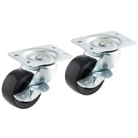 Avantco 18936417 Swivel Plate Casters with Brakes for BMAC-36HC and WMAC-36HC - 2/Set