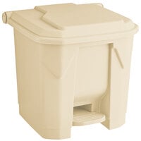 Lavex Janitorial 32 Qt. / 8 Gallon Beige Rectangular Step-On Trash Can