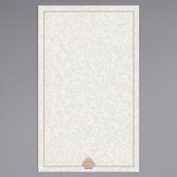 8 1/2 inch x 14 inch Menu Paper - Tan Shell Border - 100/Pack