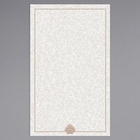 Choice 8 1/2" x 14" Menu Paper - Tan Shell Border - 100/Pack