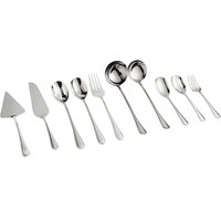 Acopa Edgeworth 10-Piece 18/8 Stainless Steel Extra Heavy Weight Serving Utensils Set