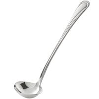 Acopa Swirl .80 oz. 18/8 Stainless Steel Ladle with Spout