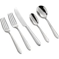 Acopa Remy 18/8 Stainless Steel Extra Heavy Weight Flatware Set with Service for 12 - 60/Pack
