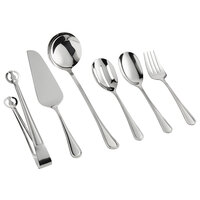 Acopa Edgeworth 6-Piece 18/8 Stainless Steel Extra Heavy Weight Serving Utensils Set