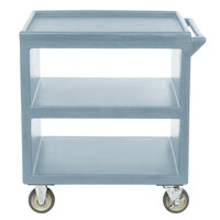 Cambro BC230401 Slate Blue Three Shelf Service Cart - 33 1/4 inch x 20 inch x 34 5/8 inch