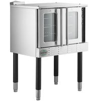 Main Street Equipment CG1N Single Deck Full Size Natural Gas Convection Oven with Legs - 54,000 BTU
