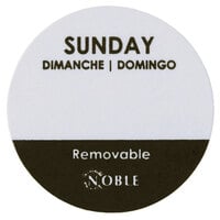 Noble Products Sunday 1" Removable Day of the Week Label - 1000/Roll