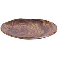 Elite Global Solutions D758PL-SEQ Sequoia 7 5/8" Round Wood Grain Melamine Plate - 6/Case