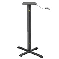 FLAT Tech KX2230 22 inch x 30 inch Self-Stabilizing Black Table Base with Height Adjusting Pneumatic Post