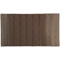 Elite Global Solutions M12347RC-CH Jewel 12 3/4" x 7" Brown Textured Melamine Platter