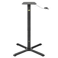 FLAT Tech KX30 30 inch x 30 inch Self-Stabilizing Black Table Base with Height Adjusting Pneumatic Post