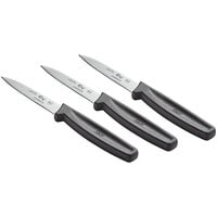Choice 3 1/4 inch Smooth Edge Paring Knife - 3/Pack