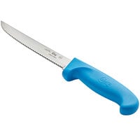 Choice 6 inch Serrated Edge Utility Knife with Blue Handle