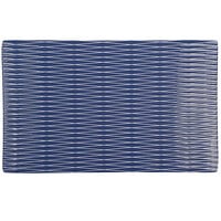 Elite Global Solutions M10638RC-LAP Jewel 10 1/2" x 6 3/8" Blue Textured Melamine Platter