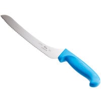 Choice 9" Offset Serrated Edge Bread Knife with Blue Handle