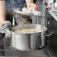 Vigor 8 Qt. Stainless Steel Brazier with Aluminum-Clad Bottom and Cover