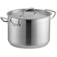 Vigor SS1 Series 6.5 Qt. Stainless Steel Stock Pot with Aluminum-Clad Bottom and Cover