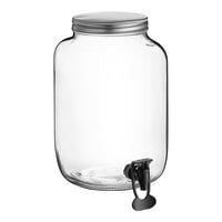 Acopa 2 Gallon Mason Jar Glass Hands-Free Beverage Dispenser