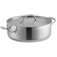 Professional Braiser Wellington Group SYNCHKG070543 Commercial Braising Pan with Lid Thunder Group SLSBP020 20 Quart Stainless Steel Brazier with Cover