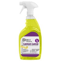 Noble Chemical 1 Qt. / 32 oz. Lemon Lance Ready-to-Use Disinfectant & Detergent Cleaner - 12/Case