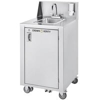 Crown Verity CV-MHW Single Bowl Cold Water Portable Hands-Free Hand Sink Cart