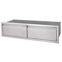 Crown Verity ES-SD2-36 36 inch Horizontal Built-In Stainless Steel 2 Drawer Storage Compartment