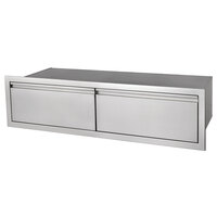 Crown Verity ES-SD2-48 48 inch Horizontal Built-In Stainless Steel 2 Drawer Storage Compartment