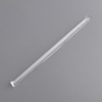 Choice 10 1/4" Jumbo Translucent Wrapped Straw - 500/Box