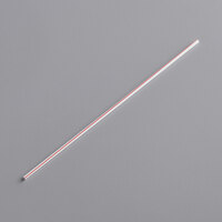 7 inch Red and White Unwrapped Flat Coffee Stirrer / Sip Stick - 10000/Case