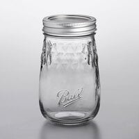 GLING [1 Count 64 oz. Wide-Mouth Glass Mason Jars with Metal Airtight Lids  and Bands 2 Quart Large For Preserving, & Meal Prep