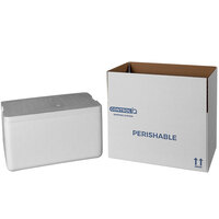 Lavex Industrial Insulated Shipping Box with Foam Cooler 13 5/8" x 7 5/8" x 6 3/4" - 1 1/2" Thick