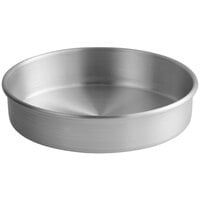 Choice 9 inch x 2 inch Round Straight Sided Aluminum Cake Pan