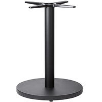 NOROCK Lunar LNST21BK Self-Stabilizing 21" Round Sandstone Black Powder-Coated Steel Outdoor / Indoor Standard Height Table Base