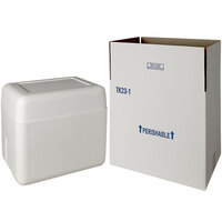 Lavex Packaging Insulated Shipping Box with Foam Cooler 13 1/4 inch x 10 3/8 inch x 12 3/8 inch - 1 1/2 inch Thick