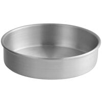 Choice 8 inch x 2 inch Round Straight Sided Aluminum Cake Pan