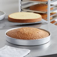 Choice 14 inch x 2 inch Round Straight Sided Aluminum Cake Pan