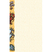 8 1/2 inch x 11 inch Menu Paper - Seafood Themed Buffet Design Left Insert - 100/Pack