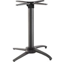 NOROCK Terrace TCAL27BK Self-Stabilizing 27 inch x 27 inch Sandstone Black Powder-Coated Aluminum Outdoor / Indoor Standard Height Nesting Table Base