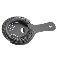 Arcoroc by Chris Adams MT003 Mix Collection 6 1/4 inch Matte Black Stainless Steel Hawthorne Strainer by Arc Cardinal