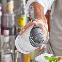 Arcoroc by Chris Adams MT002 Mix Collection 7 inch Matte Black Stainless Steel Julep Strainer by Arc Cardinal