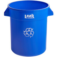 Lavex Janitorial 20 Gallon Blue Round Commercial Recycling Can