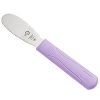 Mercer Culinary M18780PU Millennia® 3 1/2" Purple Allergen-Free Scalloped Sandwich Spreader