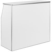 Flash Furniture XA-BAR-48-WH-GG 47 3/4 inch White Laminate Portable Bar