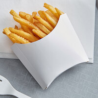 Choice 4 oz. Small White Paper French Fry Scoop / Tray - 50/Pack