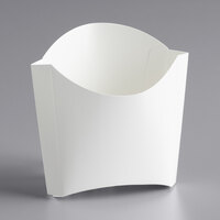 Choice 4 oz. Small White Paper French Fry Scoop / Tray - 1000/Case